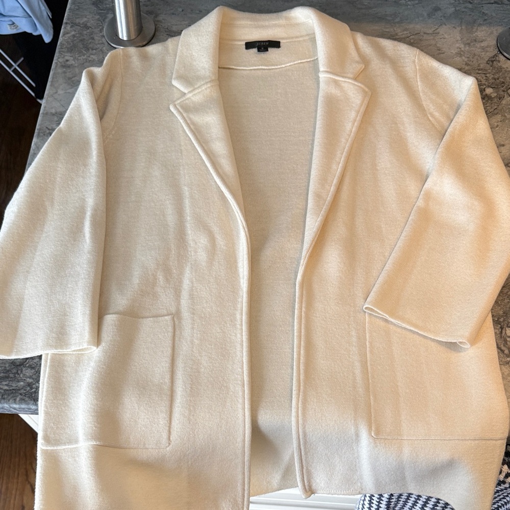 J. Crew Cream Women's Sweater Blazer